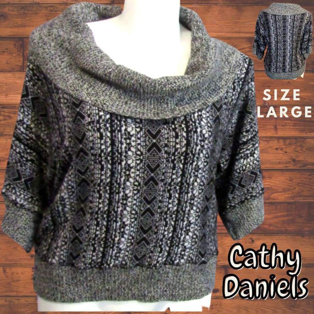 Kathy Daniels Grey Women's Sweater Size Large